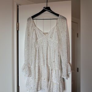 NWT - never worn white gold stars dress from altar’d state